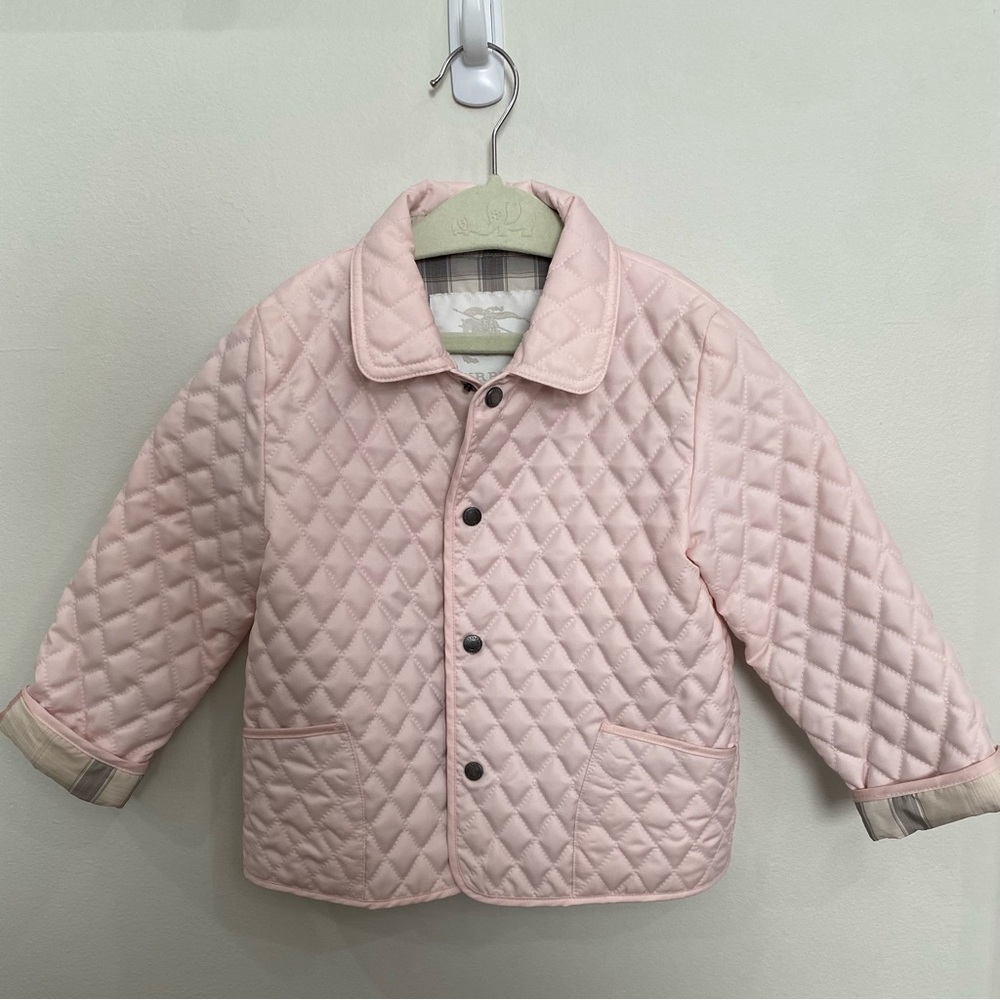 Burberry Pink Quilted Toddler Jacket